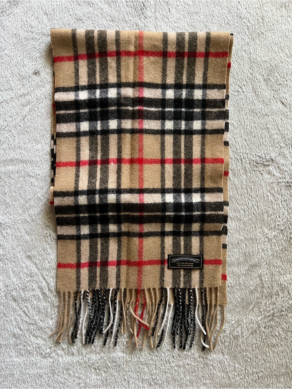 James Pringle Weavers 100% Pure New Wool Plaid Scarf